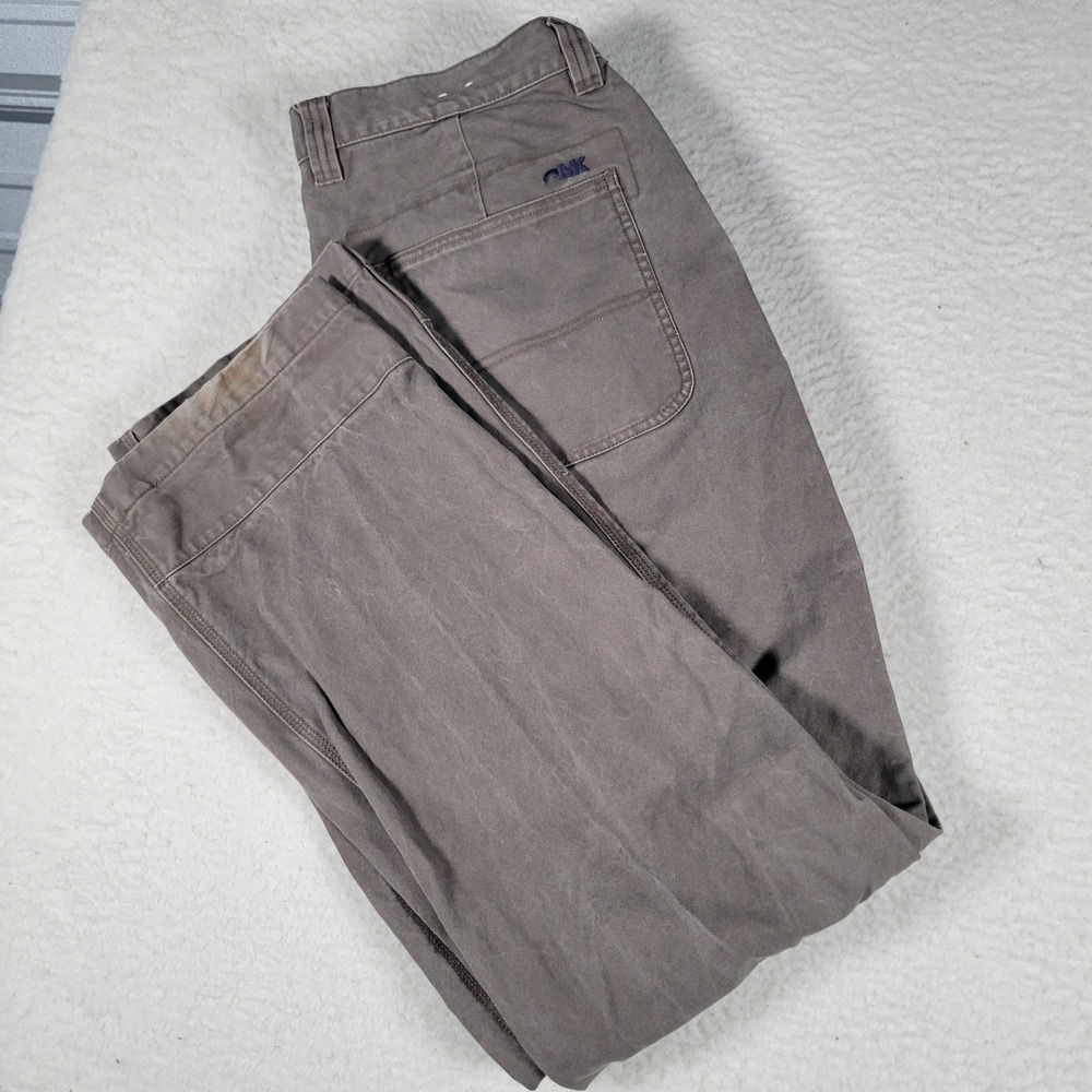 Mountain Khakis Relaxed Fit Pant Mens 34x32 Brown Organic Cotton Canvas Gusseted
